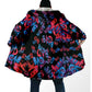Winter Fashion Men's cloak Hippie Psychedelic Colorful Trippy 3D Printed Thick Fleece Hooded Cloak Unisex Warm Cape Coat DP103