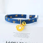 pet collar with bells and safety buckles, cute denim punk style accessories, suitable for cats and dogs