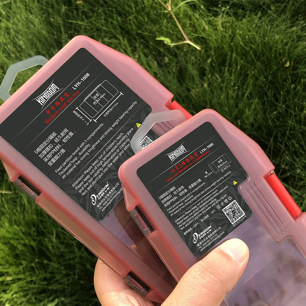 Kingdom Fishing Tackle Box Fish Lures Hooks Baits Compartments Storage Case Box Fishing Tackle Box for Pesca Fishing Accessories