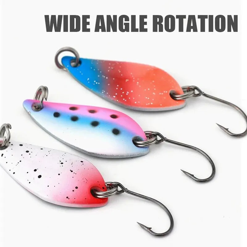 2.5g/3.5g/5g Fishing Kit Jig Spoon Lure Bait Set Hard Metal Spinner Wobbler Spoon Trout Bass Area Fishing Gear Lure Spoon Bait