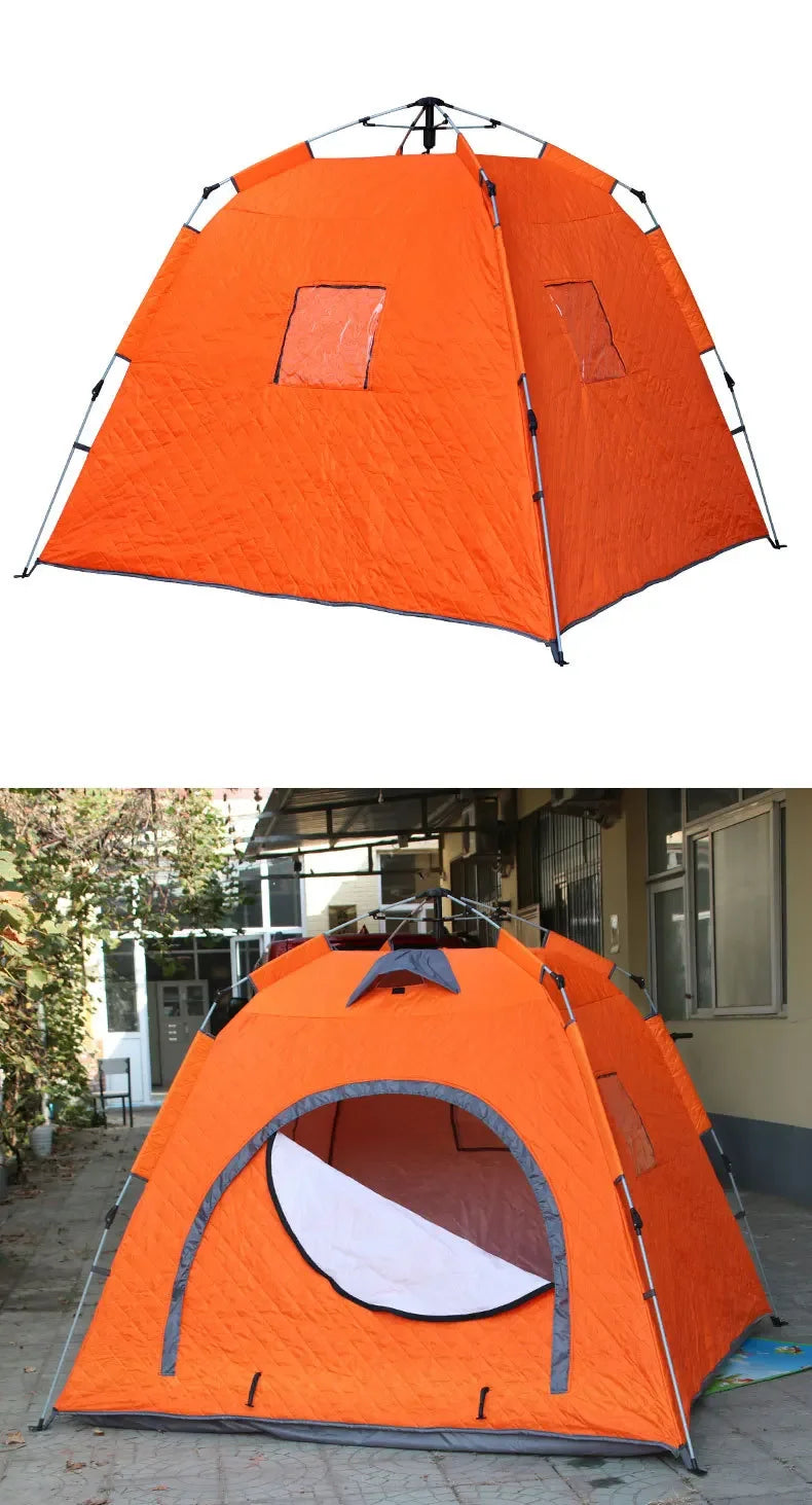 Portable Ice Fishing Shelter Easy Set-up Waterproof  Windproof Winter Tent for Outdoor Camping Hiking Cold Weather Protection