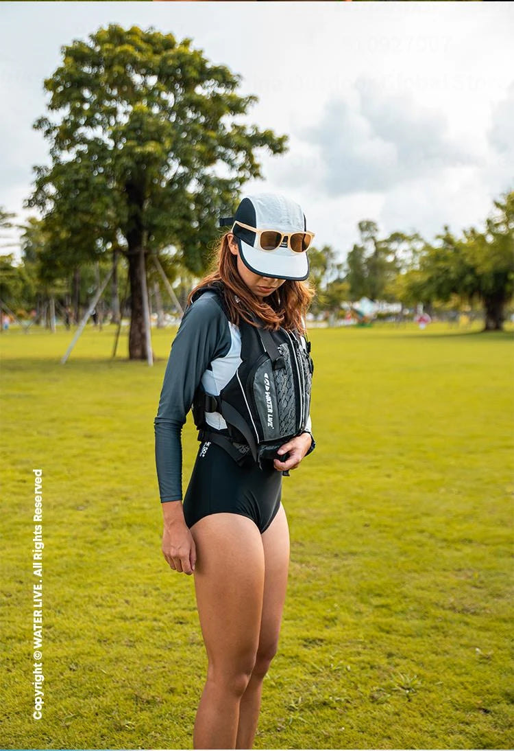 WATER LIVE Life Jacket Buoyancy Vest Safety for Water Sports Fishing Boating Drifting Swimming PVC Foam Chest Pack Adjustable