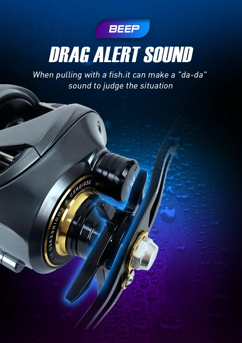 SEASIR Cast-X Baitcasting Reel 7.3:1 HS Gear Ratio Aluminum Double Spool Carbon Grip Metal BFS Micro Fresh Seawater Fishing Coil