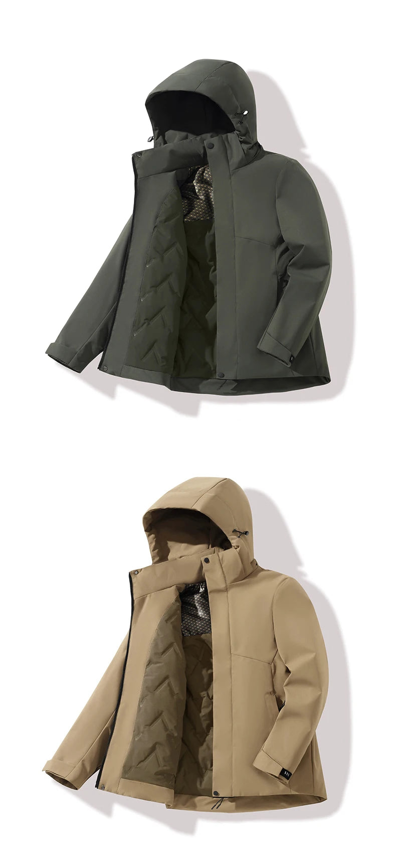 Winter Warm Waterproof Cotton Padded Jacket Men's Hiking Climbing Trekking Skiing Rain Parka Coat Men Windproof Windbreaker Coat