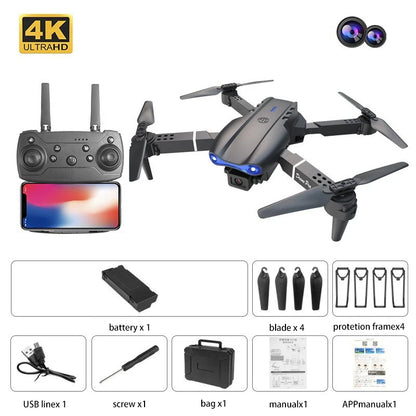 E99 drone is equipped with dual cameras, mobile application control, indoor flying toys, Halloween/Christmas/New Year gifts