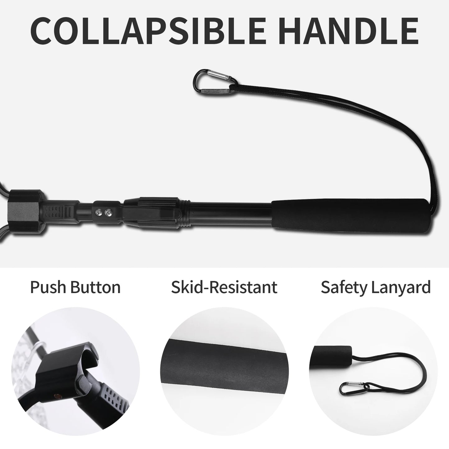 Fishing Tool Kit Fishing Net with Pliers Hook Remover Fish Gripper for Kayak Durable Foldable Fishing Tool Accessories Man Gifts