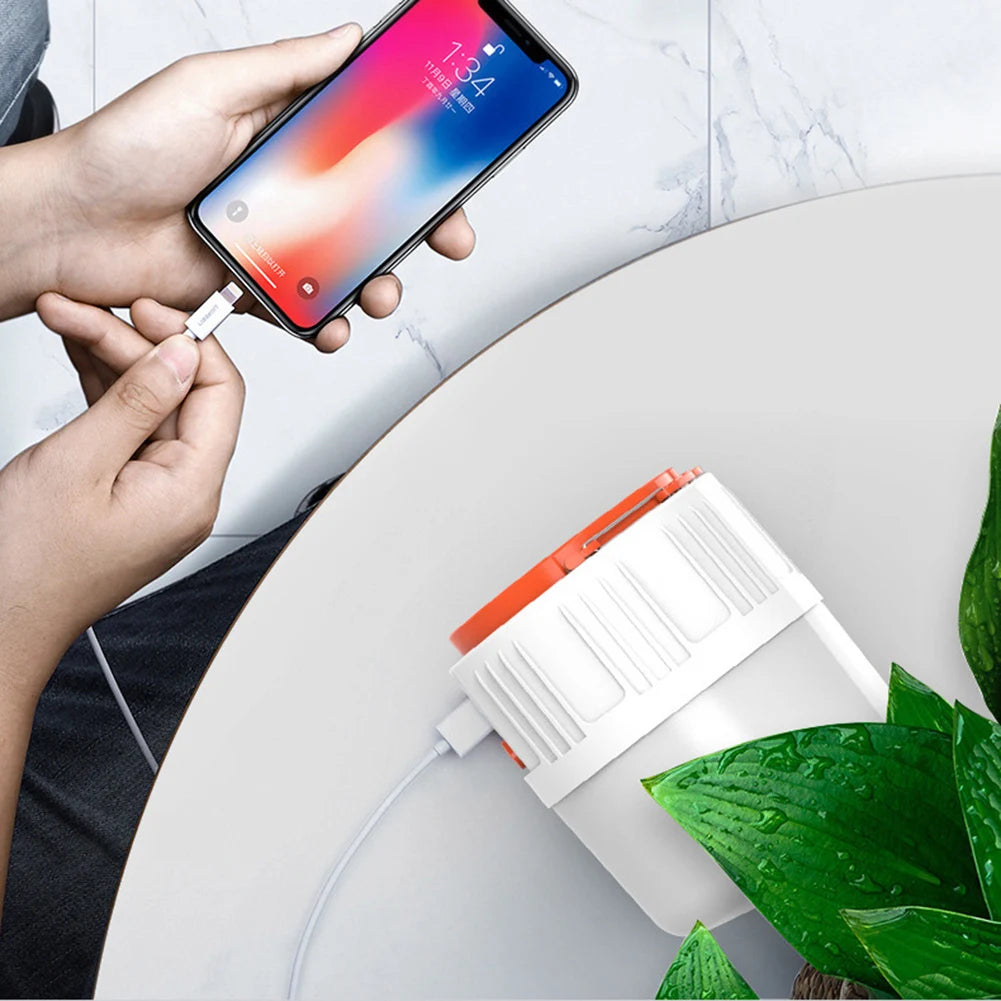 Solar Camping Light LED Bulb Portable Hanging Lantern USB Rechargeable Power Bank Outdoor BBQ Tents Lamp Hanging Emergency Light