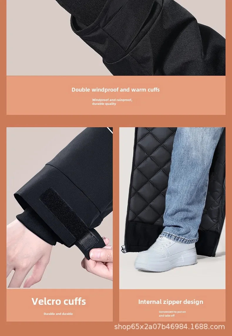 Winter Motorcycle Riding Coldproof Clothing Winter Fashion Waist Designwarm Cotton Jumpsuit,thickened Waterproof Snowmobile Suit