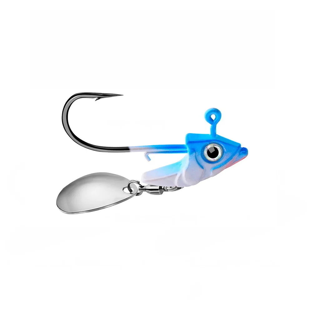 1pc Jig Head 7.5g 10.5g 15g Fishing Lures Sinking Rotating Sequin Metal Spoons Fishing Hooks Jigging Jigs Fishhook Baits Tackle