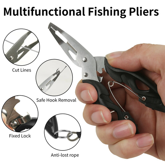 Fishing Pliers and Gripper Set Fishmen Muti-Function Fishing Gear Hook Remover Ice Fishing Tool Flyfishing Gear Gifts for Men