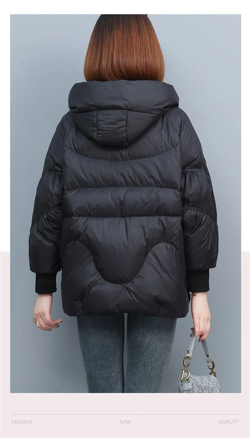 Winter Clothes Women Basic Jackets Warm Thick Down Cotton Jacket Female Short Hooded Fashion Padded-Cotton Jacket Parkas Mujer 2