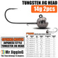 Mr JigginG Tungsten Jig Head 1g 1.5g 2g 2.5g 3g 3.5g 5.3g 7g 10g 14g Worm Hook for Soft Lure Tackle Fishing Accessories