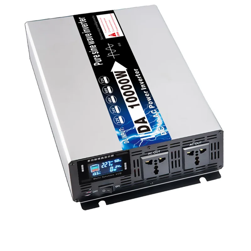 Solar Inverter 8000W 10000W 12000W Power Pure Sine Wave Inverters Inversor 24v 110v Onda Pura 12v 48v 220v Car Voltage Converter