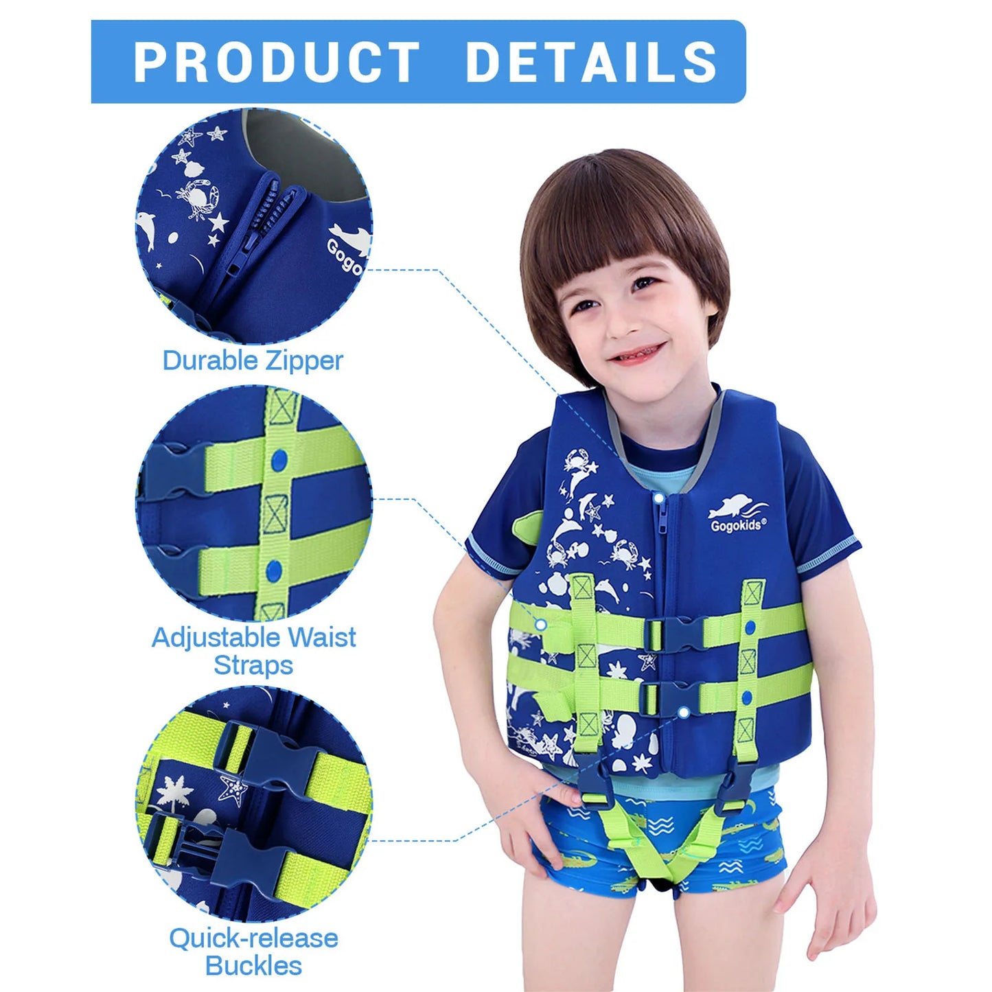 Child Life Vest for Swimming Aids outdoor Water Sports Safety Life Vest Water Sports Fishing Swimming Jacket for Kids