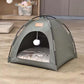 The pet tent is comfortable, breathable, scratch-resistant and wear-resistant, universal in all seasons, odorless and washable.