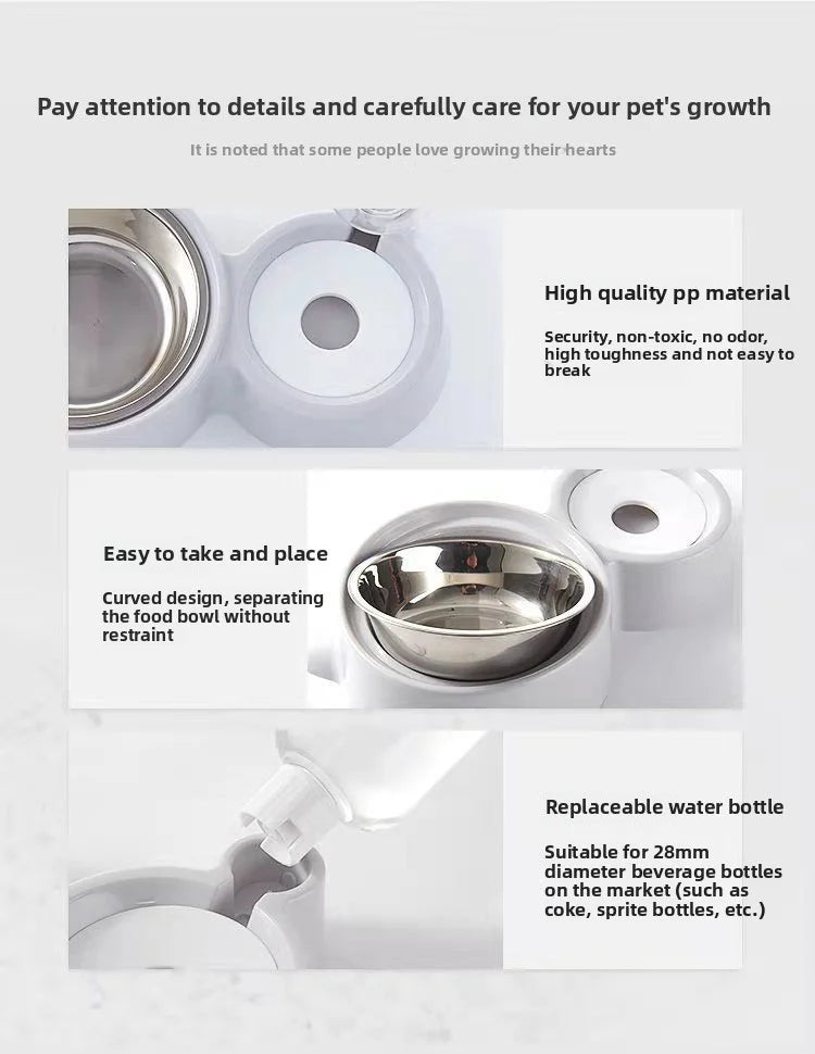 Pet Water Dispenser for Cats and Dogs  Automatic Water Storage Pet Food Bowl Food Container with Waterer Pet Supplies