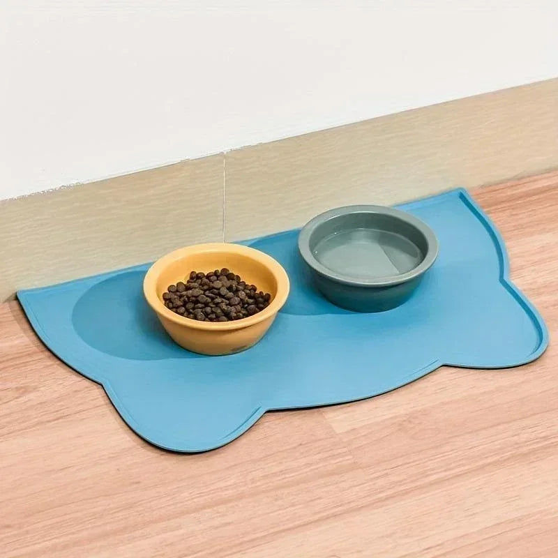Pet Feeding Mat for Dogs Cats Non-Slip Silicone Cat Food Mat Waterproof Washable Spill-Proof Pet Placement Mat Pet Supplies