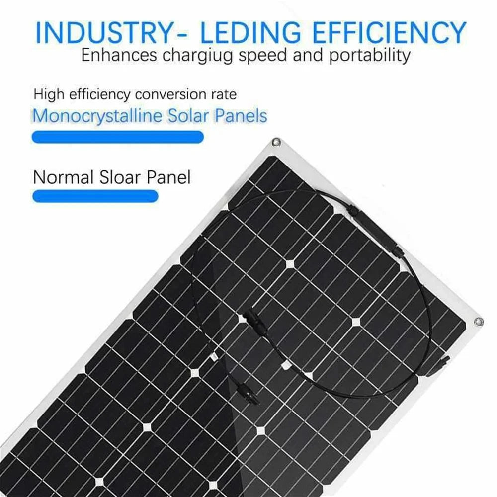 2000W solar panel, 18V flexible solar panel, efficient portable power supply, emergency charging, boat energy vehicle, household
