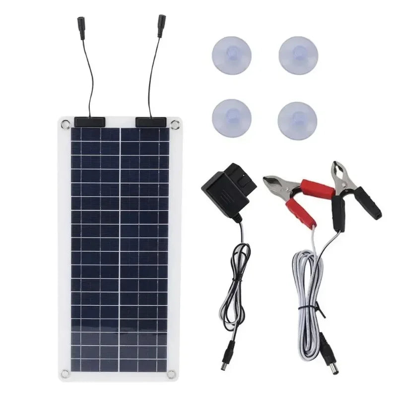 Polycrystalline 100W Solar Panel with Controller 18V Solars Charging Plate Outdoor Camping Power Station Powerful Solar Panels