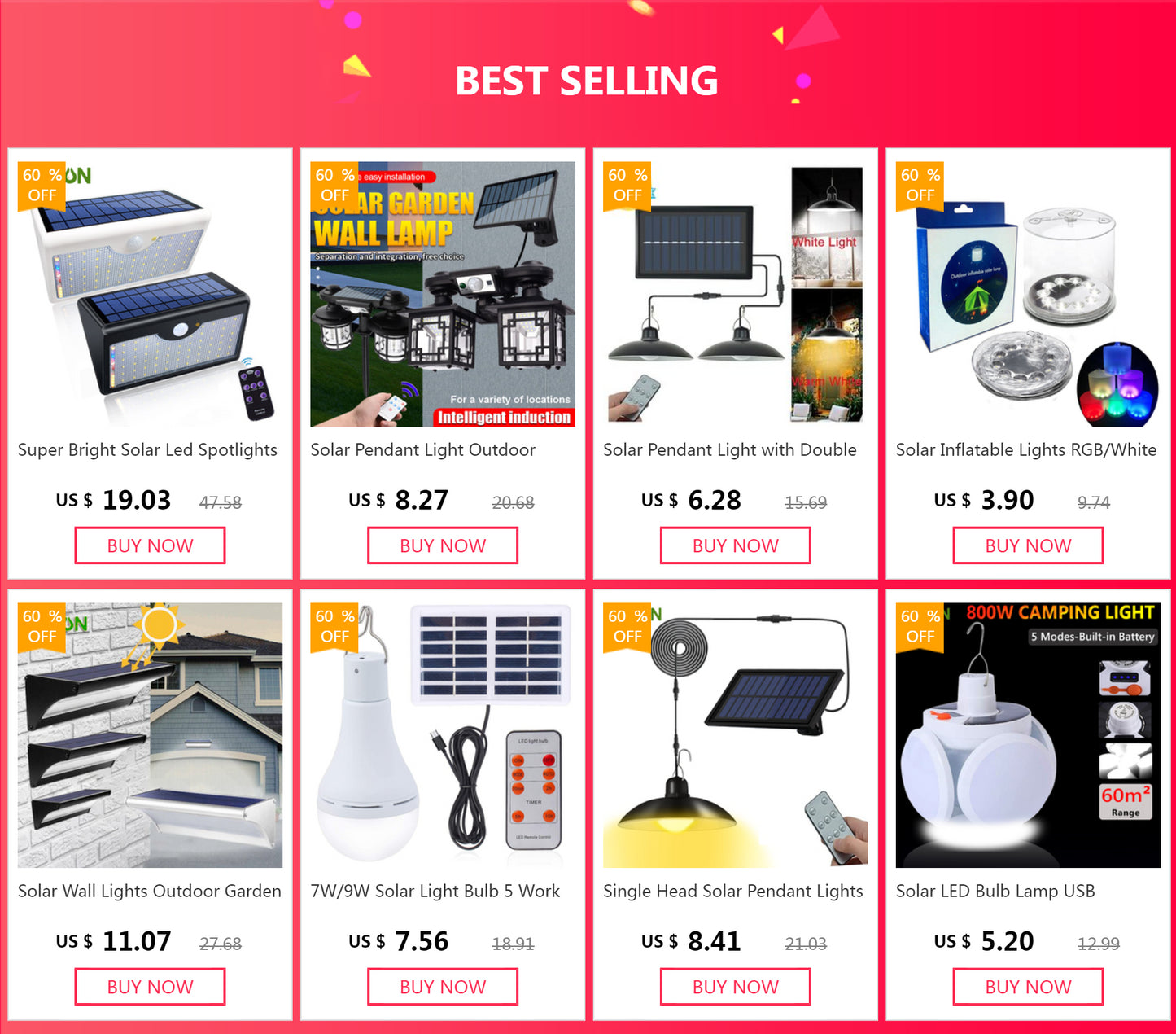 Solar LED Camping Lantern Light Outdoor Waterproof Emergency Rechargeable Multifunctional Portable Tent Flashlight