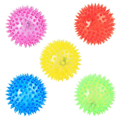 1 Pc Pets Luminous Chew Toy , Bite-Resistant, Vocal, Elastic, Bouncy, Squeaky Balls for Cats Dogs