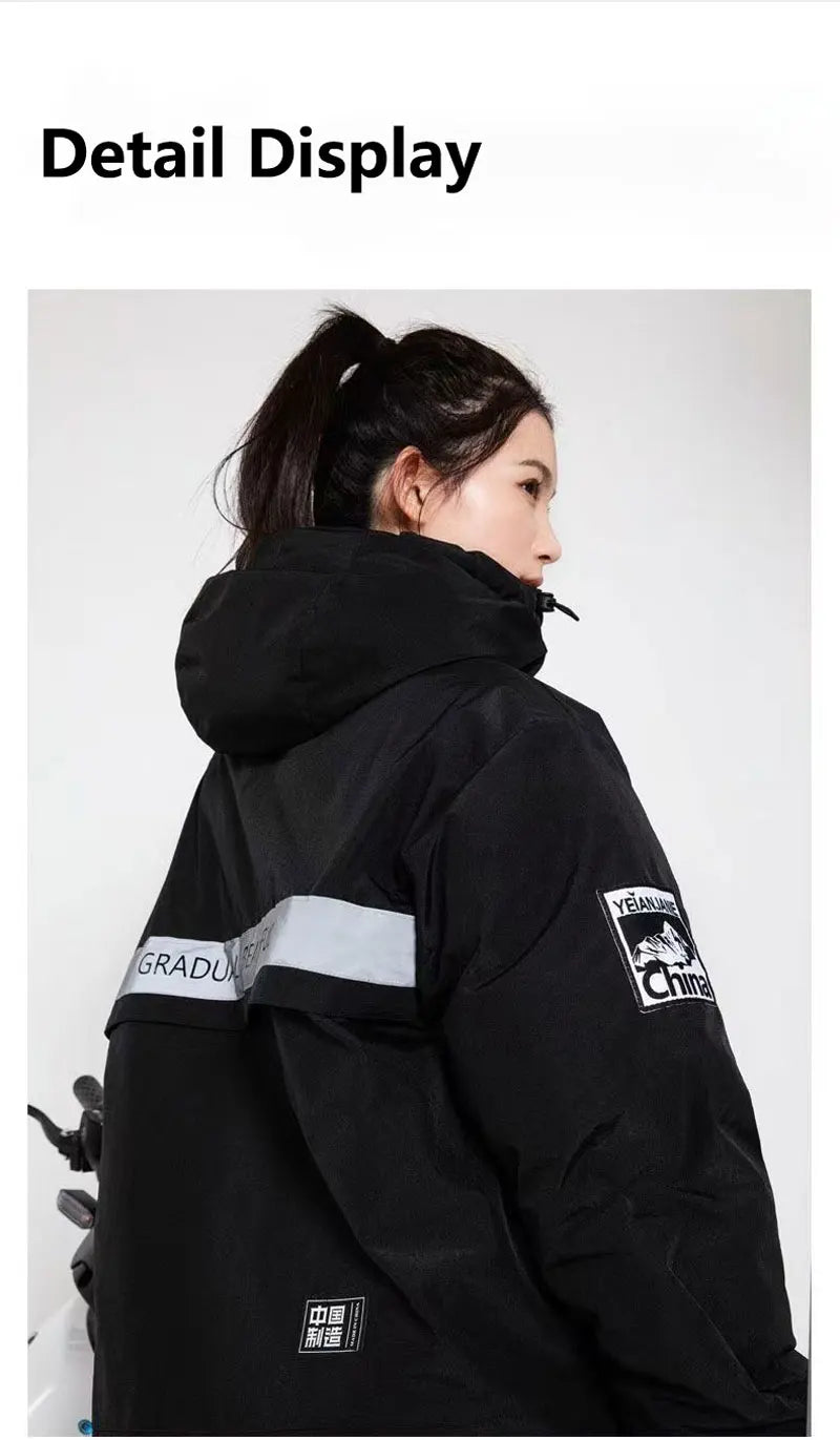 Winter Electric Motorcycle Winter clothes Windbreak Warm Thickened Plush Riding Cold-proof Clothing Outdoor Skiing Fishing Suits