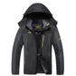 Winter New Waterproof Coat for Men, Winter with Added Velvet and Thick Warm Top, Men's Casual Loose Ski Jacket Jacket