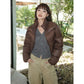 Winter Clothes Women Warm Cropped Jacket Y2K Luxury Design Windproof Coat Thick Parkas Long Sleeve Top Puffer Jacket Black Brown