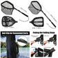Fishing Landing Net Aluminum Alloy Durable Telescoping Extend to 190cm/130cm/55cm Folding Mesh Safe Fish Catching Releasing
