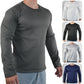 Men's Winter Thermal Long-sleeved T-shirt Wear Extreme Cold Weather Base Layer Top Fleece Lined Winter O-Neck Bottoming Shirts
