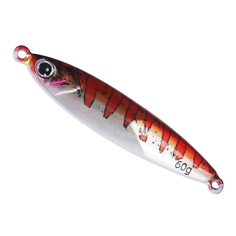 Luminous Tungsten Metal Jig 80g/60g/40g/30g Fishing lure quickly sinking jig bait