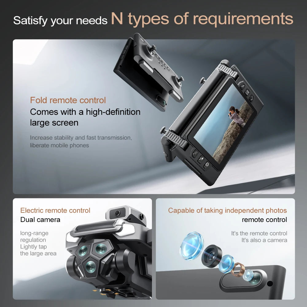 2025 New Drone, Large Screen Remote Control, Hd Camera, Brushless Motor, Full of Power, Brilliant Lights, the Best Gift!