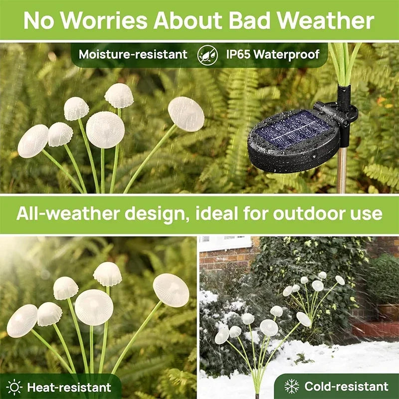 Solar Panel power LED Sway Lights Garden Decor Waterproof Outdoor Solar Pathway Light For Christmas Patio Balcony Yard Flowerbed