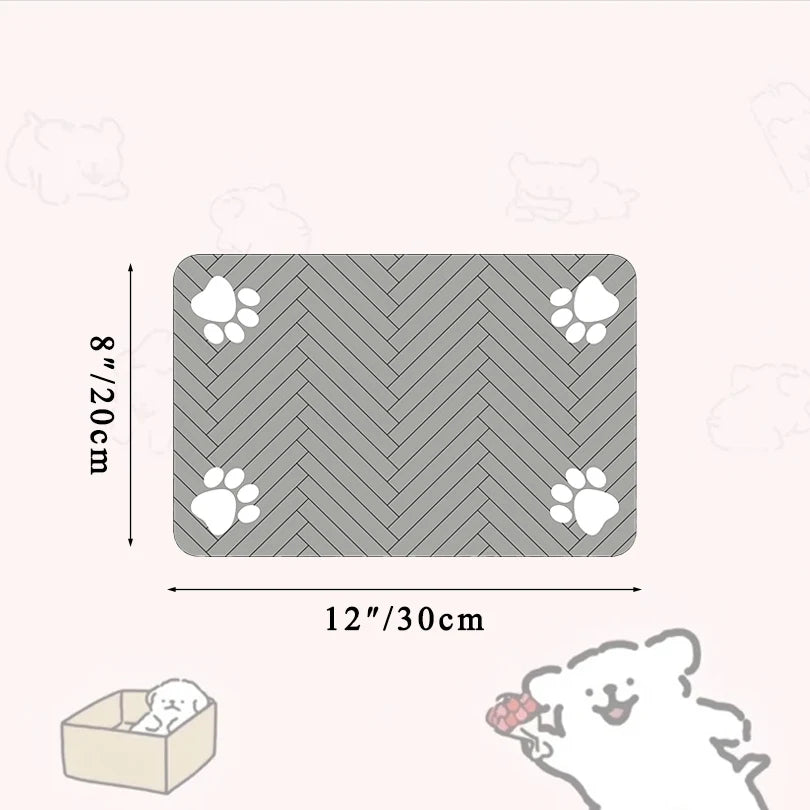Pet Feeding Dropshipping Pet Placemat for Food and Water Bowl, with Waterproof Rubber Backing, Quick Dry Water Mat for Dog Cat