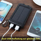 Solar Power Bank 20000mAh Charging Portable Charger Phone External Battery with SOS Flashlight 2-USB Outdoor Powerbank