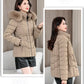 Winter 2025 New Down Jacket Women Parkas Fashion High-Quality Warm Cotton Padded Coat Ladies Short Overcoat Hooded Overwear Tops