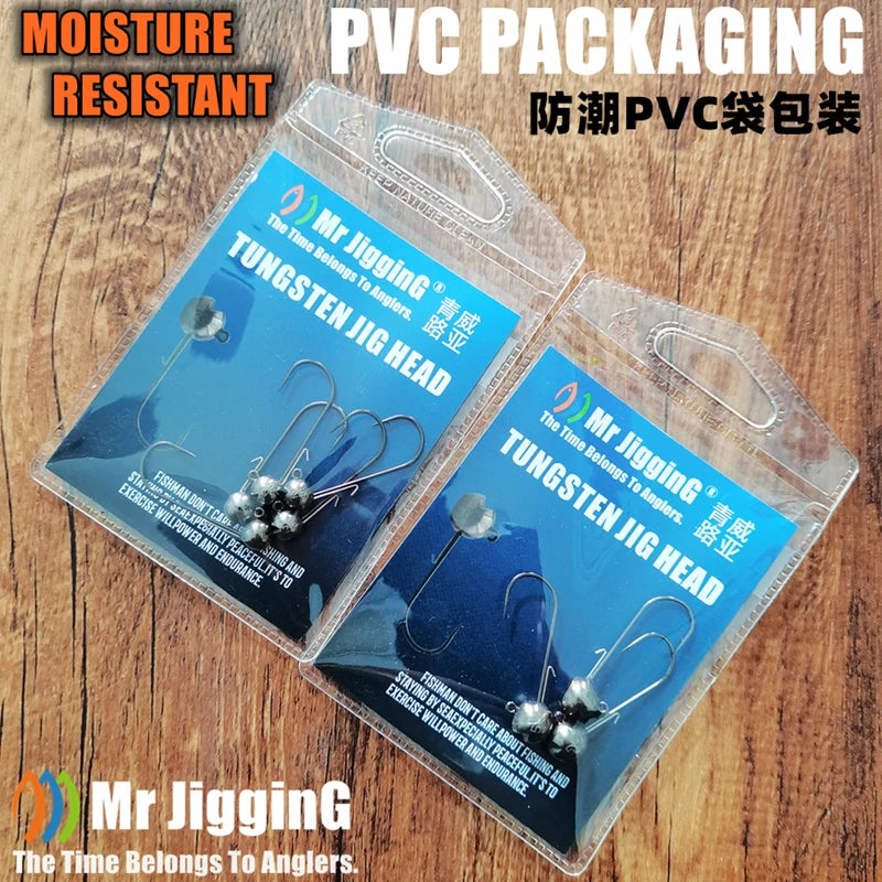 Mr JigginG Tungsten Jig Head 1g 1.5g 2g 2.5g 3g 3.5g 5.3g 7g 10g 14g Worm Hook for Soft Lure Tackle Fishing Accessories