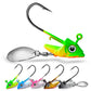 1pc Jig Head 7.5g 10.5g 15g Fishing Lures Sinking Rotating Sequin Metal Spoons Fishing Hooks Jigging Jigs Fishhook Baits Tackle