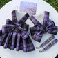 Pet dog  cat jk plaid skirt vest leash teddy than bear out clothes chest strap walking supplies