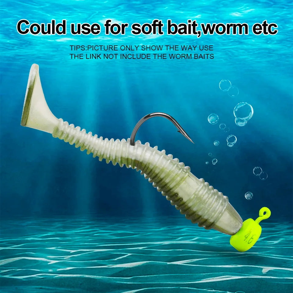 5pcs Fishing Hooks 2.8g 3.5g 4.6g 7g Ned Mushroom Head Jig Sharp Barbed Hook For Soft Worm Lures Jigging Fishing Tools