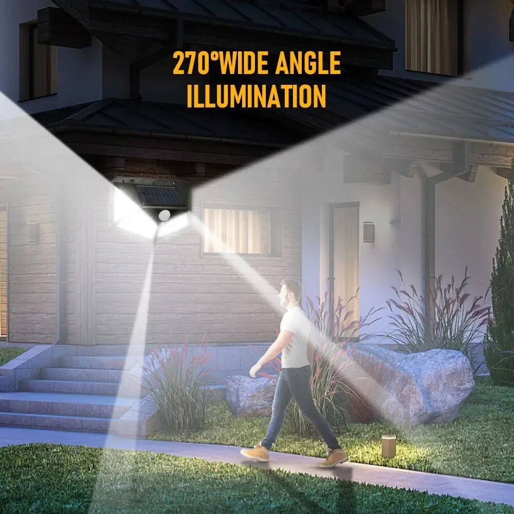 Wall Light Outdoor Lights Waterproof Sunlight Solar Lamp External Solar Power Headlights House Led Lighting Sensor Garden Lamps