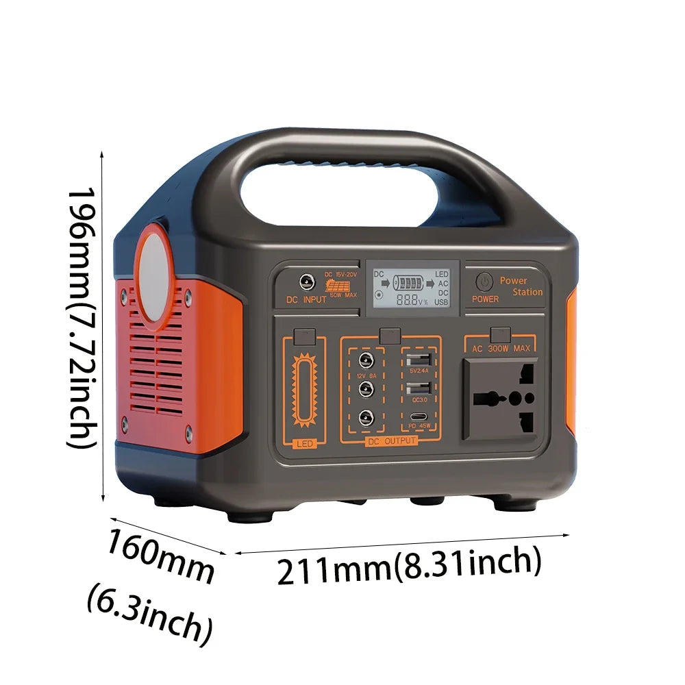500W/300W/100W 460Wh/230Wh/76Wh LiFePO4 Portable Power Station Mobile Power Supply Solar Generator Built-in BMS 220V for Camping