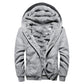 Winter Warm Sherpa Lined Coat for Men Heavyweight Plush Fleece Jackets Outwear Long Sleeve Zip Up Hoodie Sweatshirt Tops Outfits