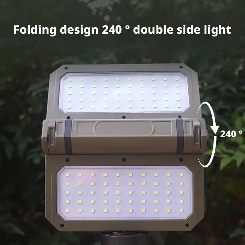 Solar Powered Portable Camping Light with Strong Magnetic Base for Home Emergency Construction Site Outdoor Work Lamp