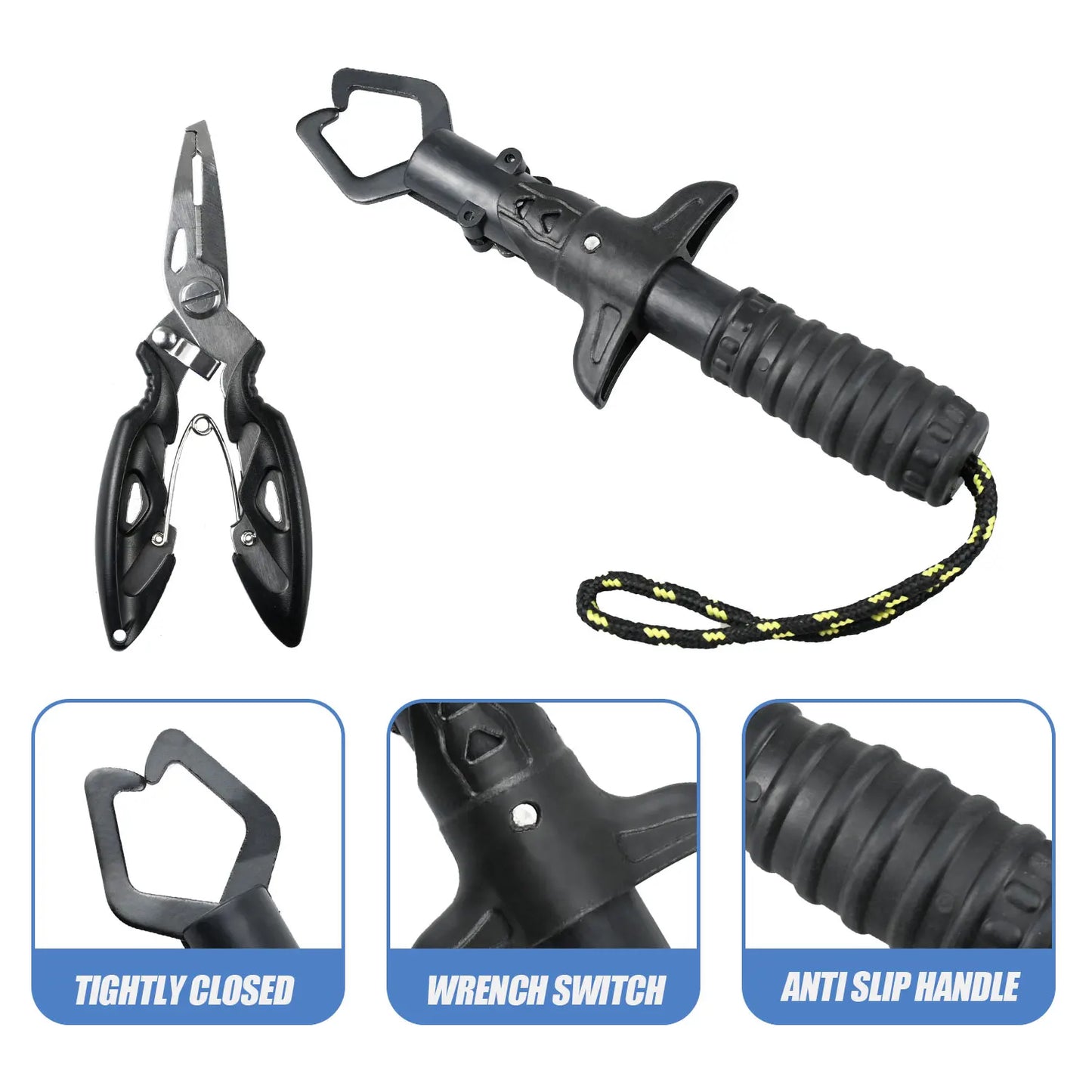 Fishing Rod Reel Set with Fishing Gear Bag Fish Controller Fishing Line Fishing Pliers - Complete Fishing Equipment Kit