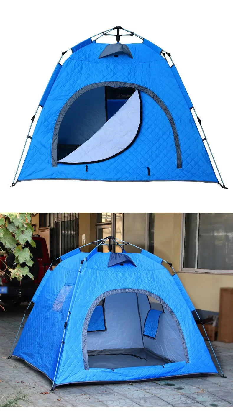 Portable Ice Fishing Shelter Easy Set-up Waterproof  Windproof Winter Tent for Outdoor Camping Hiking Cold Weather Protection