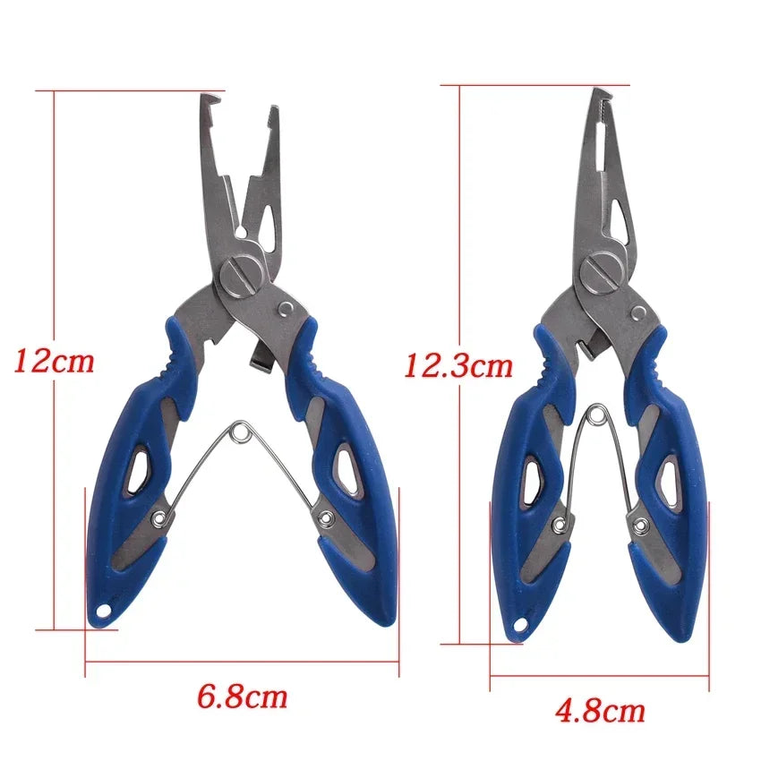 Fishing Pliers Grip Fishing Tackle Gear Hook Recover Cutter Line Split Ring Fishing Accessories Use Tongs Multifunction Scissors