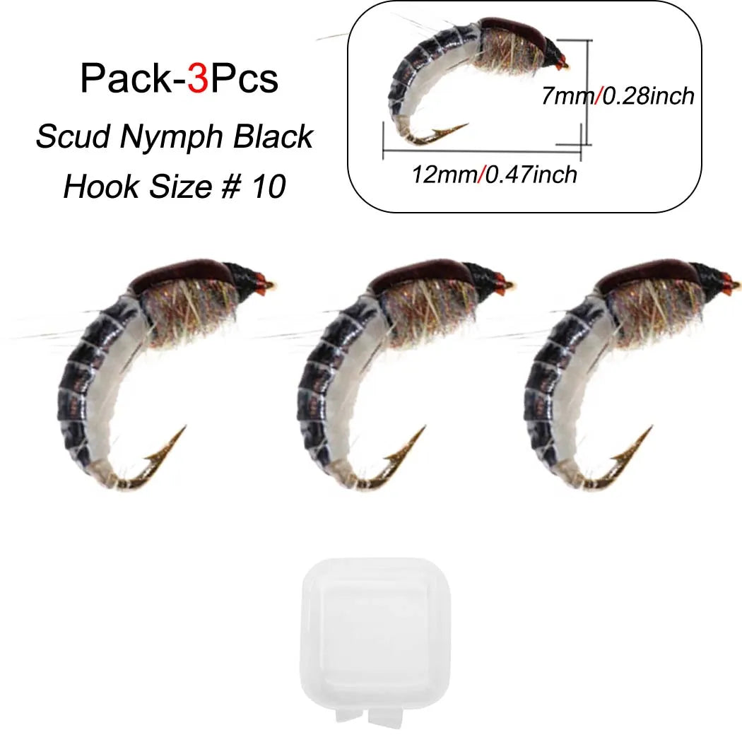 Hot Sea Fishing, River Fishing #10 real Nymph Flying Carp Fishing Artificial Insect Bait Fish Food Tools