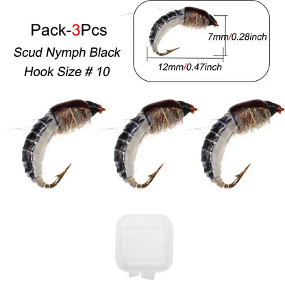 Hot Sea Fishing, River Fishing #10 real Nymph Flying Carp Fishing Artificial Insect Bait Fish Food Tools