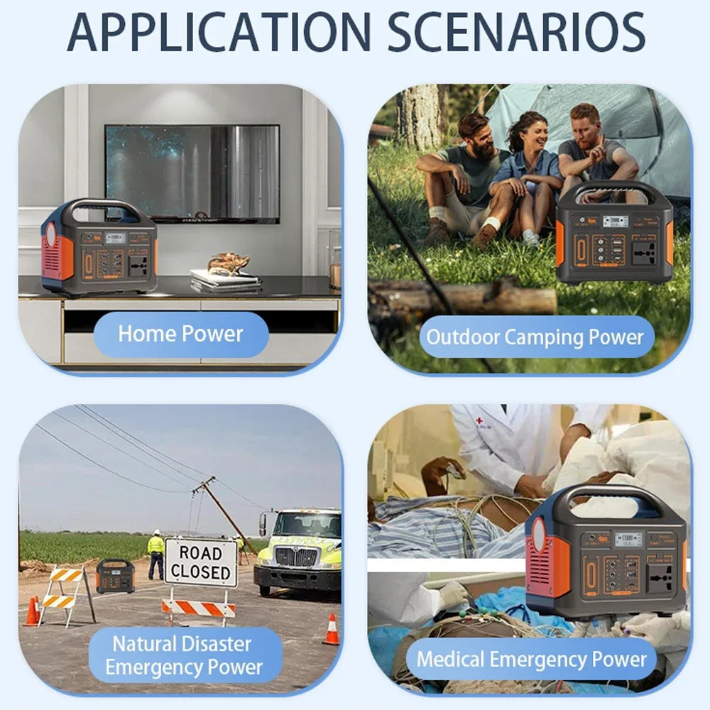 500W/300W/100W 460Wh/230Wh/76Wh LiFePO4 Portable Power Station Mobile Power Supply Solar Generator Built-in BMS 220V for Camping